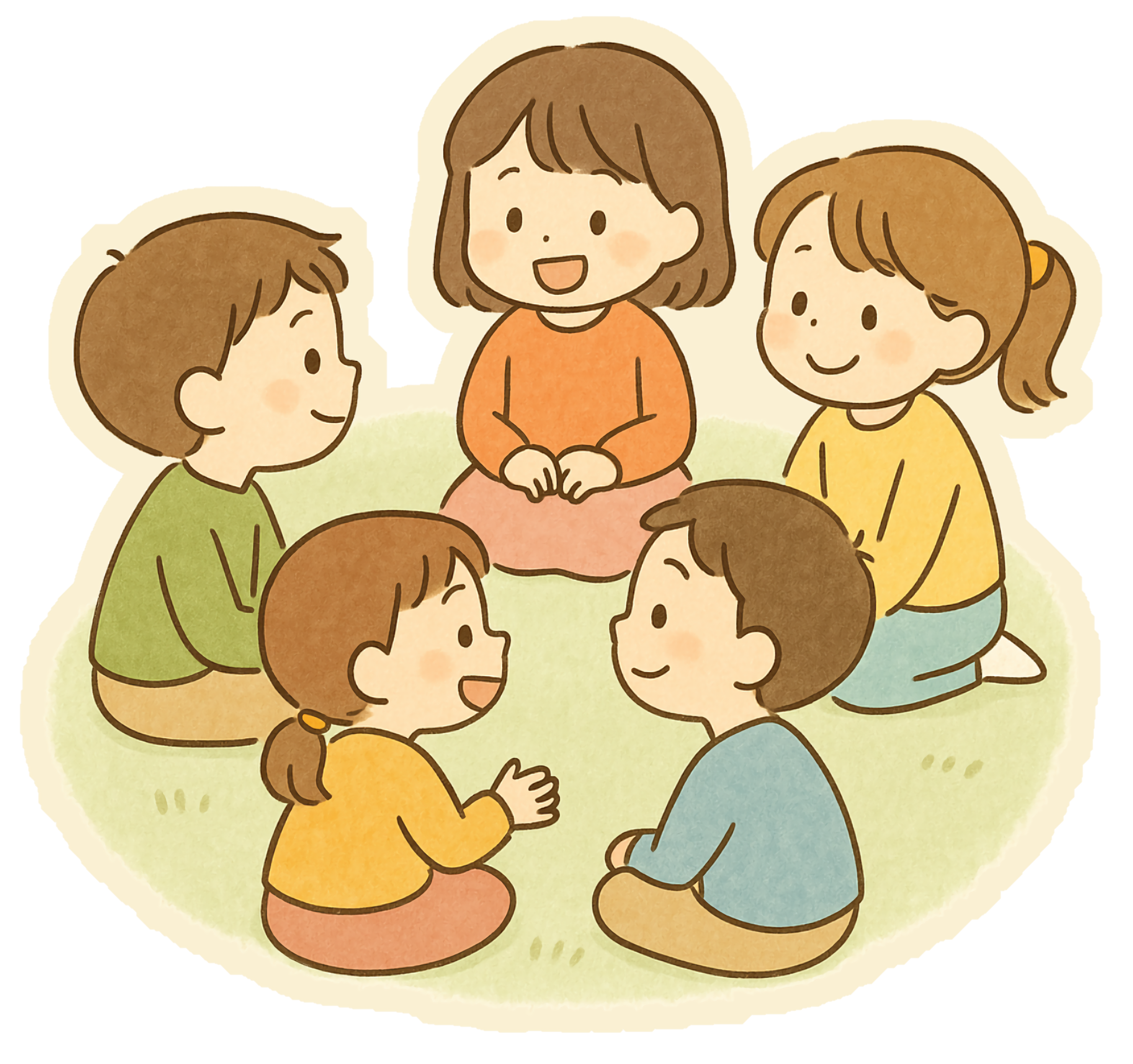 子どもたちが話し合っている様子